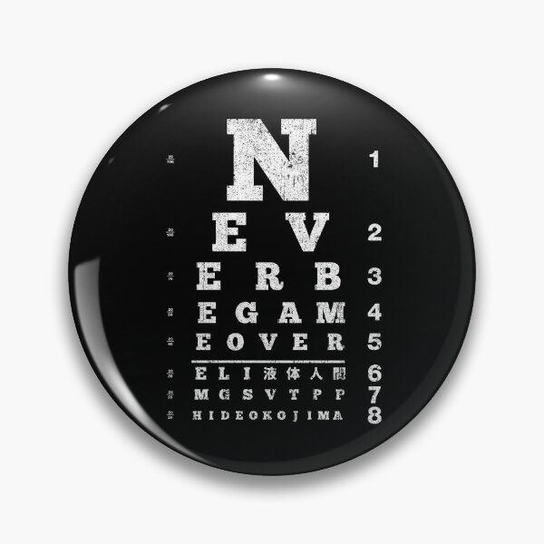 Item preview, Never Be Game Over Eyechart designed and sold by huckblade.