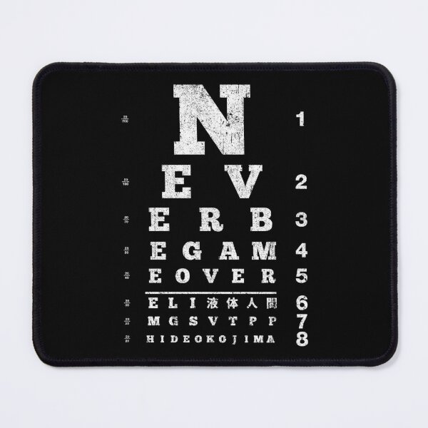 Item preview, Never Be Game Over Eyechart designed and sold by huckblade.
