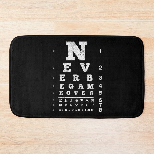 Item preview, Never Be Game Over Eyechart designed and sold by huckblade.