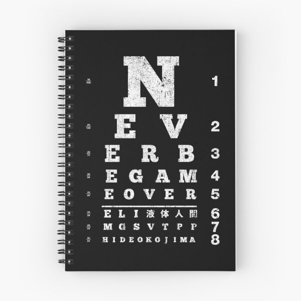 Item preview, Never Be Game Over Eyechart designed and sold by huckblade.
