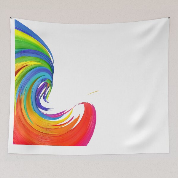 Item preview, Multicolored abstract twisted brush stroke. Bright curl, artistic spiral. designed and sold by tatkhagata.