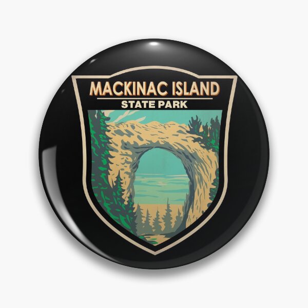 Item preview, Mackinac Island State Park Michigan Arch Rock Badge designed and sold by KrisSidDesigns.