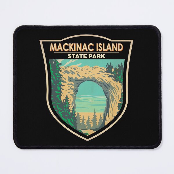 Item preview, Mackinac Island State Park Michigan Arch Rock Badge designed and sold by KrisSidDesigns.