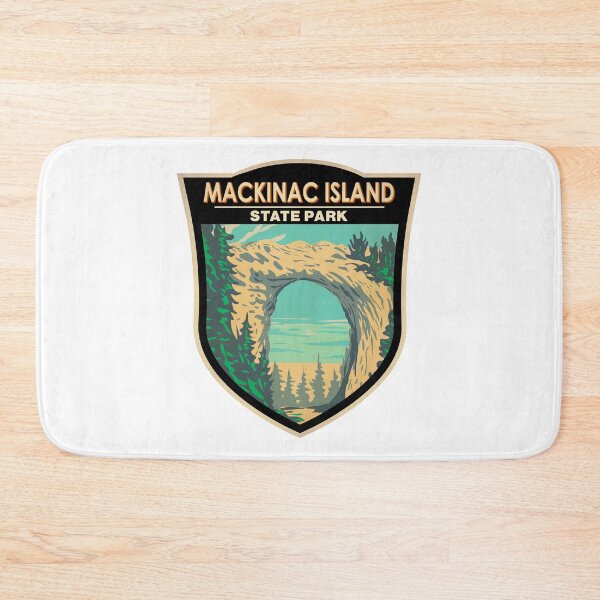 Item preview, Mackinac Island State Park Michigan Arch Rock Badge designed and sold by KrisSidDesigns.