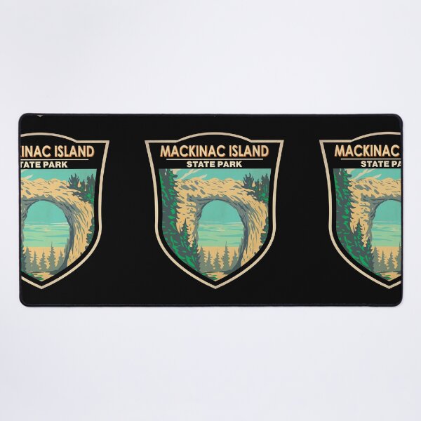 Item preview, Mackinac Island State Park Michigan Arch Rock Badge designed and sold by KrisSidDesigns.