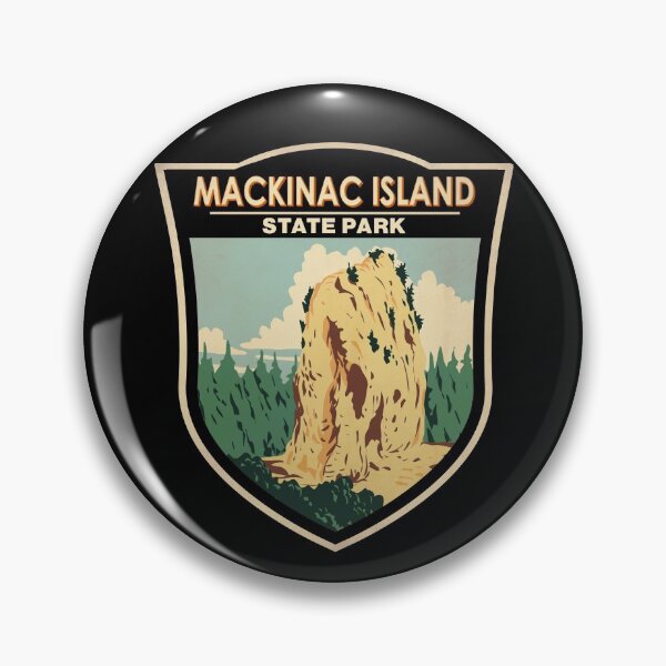 Item preview, Mackinac Island State Park Michigan Sugar Loaf Badge designed and sold by KrisSidDesigns.