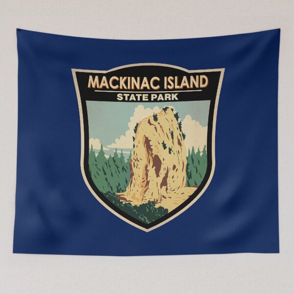 Item preview, Mackinac Island State Park Michigan Sugar Loaf Badge designed and sold by KrisSidDesigns.