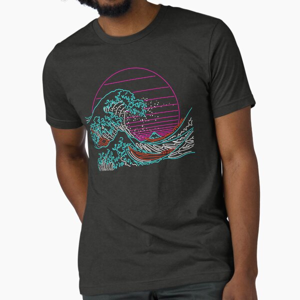 Artikel-Vorschau von Große Neonwelle - Große Welle vor Kanagawa - Vintage - Retrowave - 80er Jahre, designt und verkauft von therocketman.