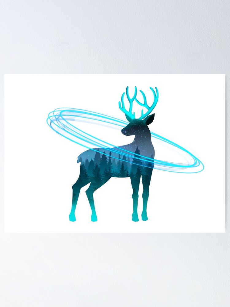 Thumbnail 1 of 3, Poster, Deer nature #3 designed and sold by euglenii.
