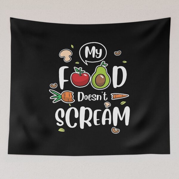 Item preview, My Food Doesn't Scream Vegan Vegetarian Gift designed and sold by Betsytiptoe.