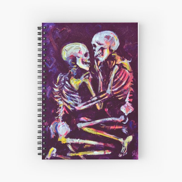 que representa un par de esqueletos Cuaderno de espiral