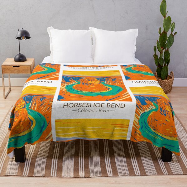 Item preview, Horseshoe Bend Colorado River Vintage designed and sold by KrisSidDesigns.