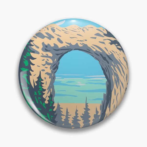 Item preview, Mackinac Island State Park Michigan Arch Rock Vintage designed and sold by KrisSidDesigns.