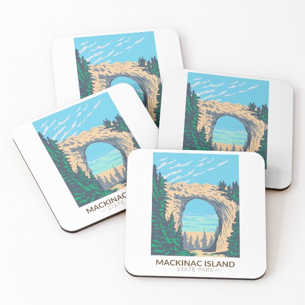 Item preview, Mackinac Island State Park Michigan Arch Rock Vintage designed and sold by KrisSidDesigns.