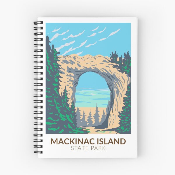 Item preview, Mackinac Island State Park Michigan Arch Rock Vintage designed and sold by KrisSidDesigns.