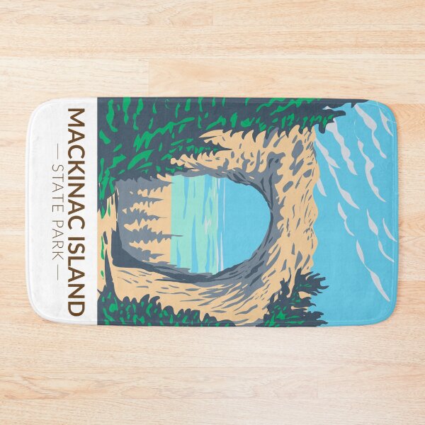 Item preview, Mackinac Island State Park Michigan Arch Rock Vintage designed and sold by KrisSidDesigns.
