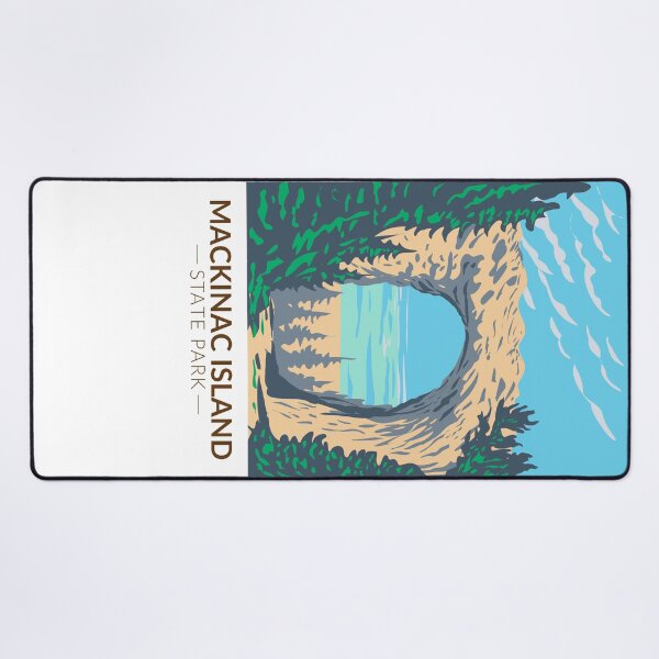 Item preview, Mackinac Island State Park Michigan Arch Rock Vintage designed and sold by KrisSidDesigns.