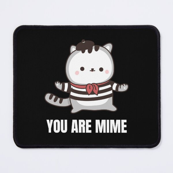 Item preview, You are mime- funny cat mime- graphic design-black designed and sold by josephsteez.