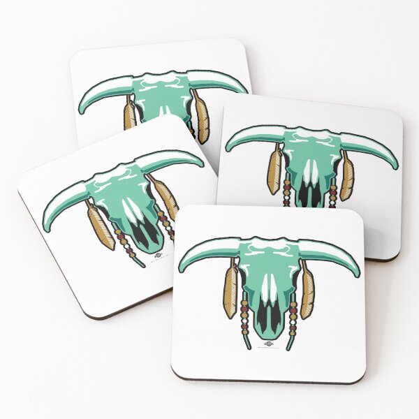 Item preview, Turquoise Bull Skull designed and sold by George Brudos.