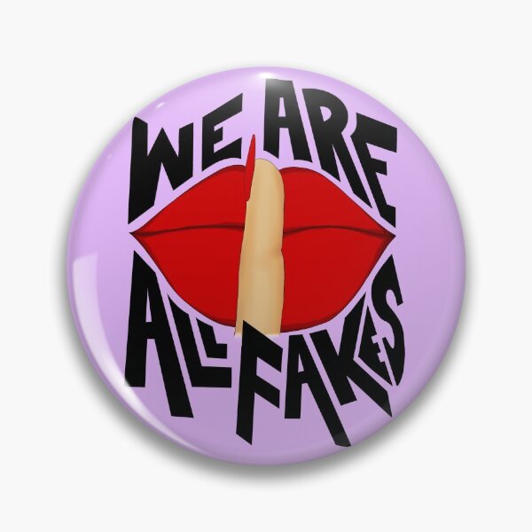 Item preview, We Are All Fake Quote with Pinky purple background designed and sold by SemDesigns1.