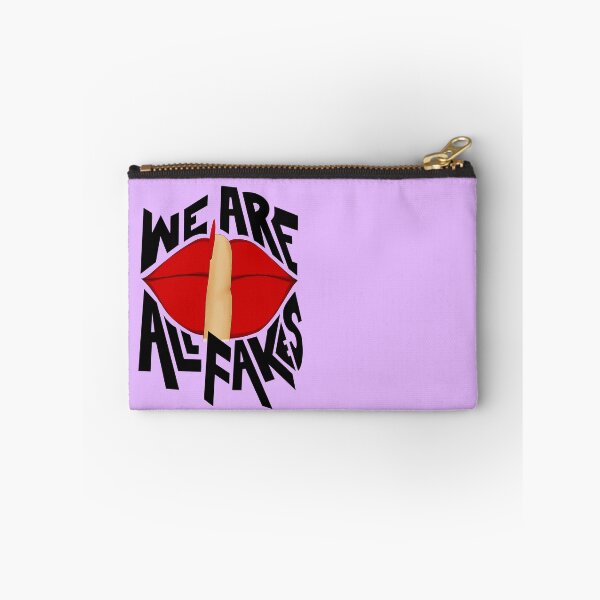 Item preview, We Are All Fake Quote with Pinky purple background designed and sold by SemDesigns1.