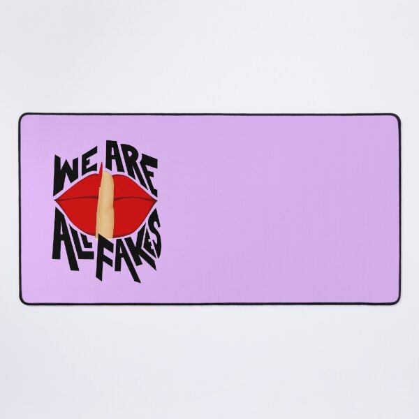 Item preview, We Are All Fake Quote with Pinky purple background designed and sold by SemDesigns1.