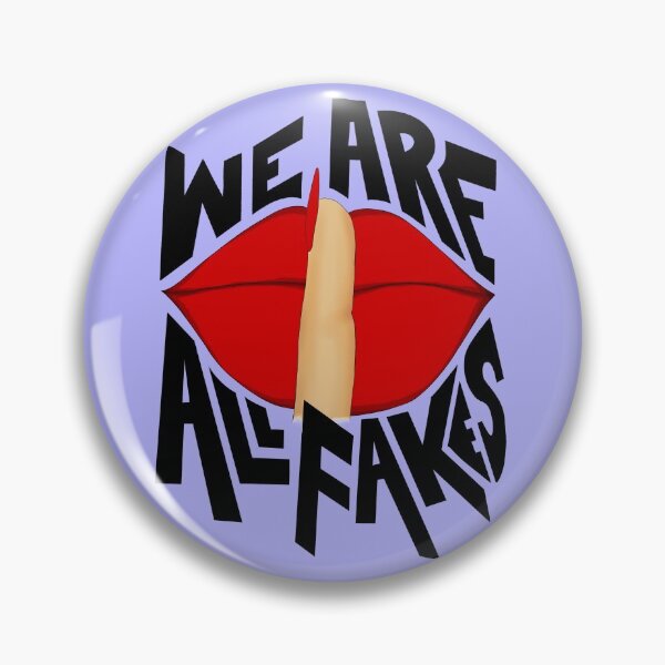 Item preview, We Are All Fake Quote with purple background designed and sold by SemDesigns1.