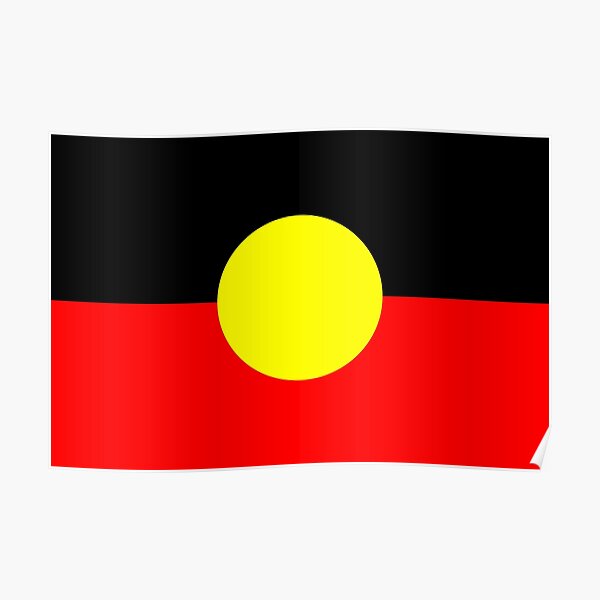 Drapeau international aborigène australien Poster