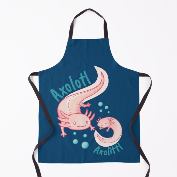 Item preview, Cute Axolotl Mom and Baby, Humorístico juego de palabras de Axolotl, Axolotl + Axolittle designed and sold by Ransyn Art.