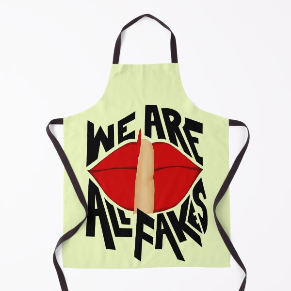 Item preview, We Are All Fake Quote with neon yellow background designed and sold by SemDesigns1.