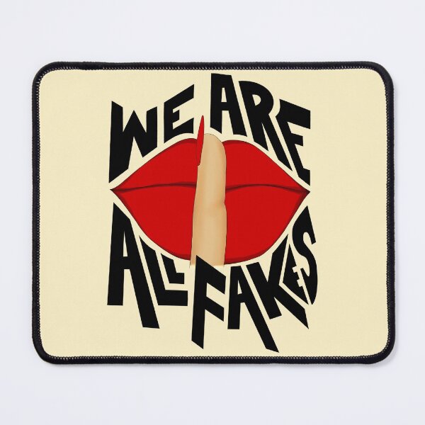 Item preview, We Are All Fake Quote with yellow background designed and sold by SemDesigns1.