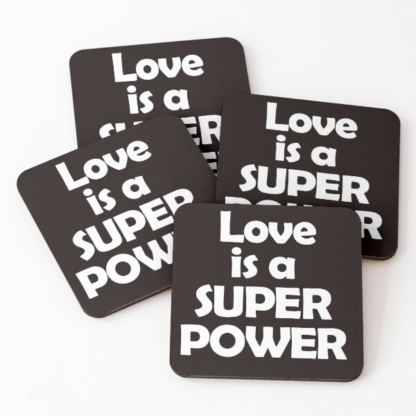 Item preview, love is a super power designed and sold by justplainwords.