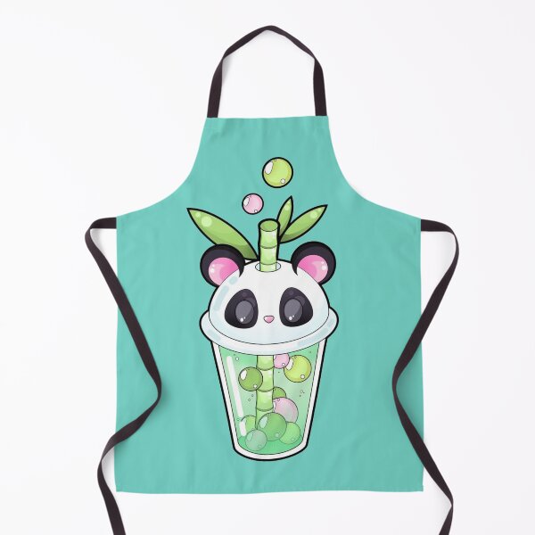 Colorful panda bobas Apron