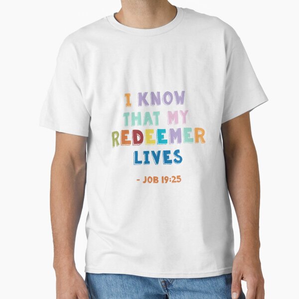 Item preview, Colorful Bible Verse Job 19:25 designed and sold by raysofbliss.