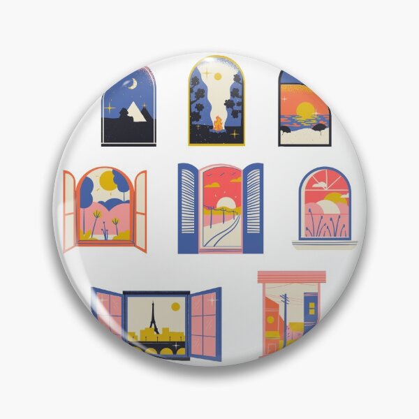 Item preview, World Travel Window Views – Illustrated Cityscapes designed and sold by DonneeCreations.