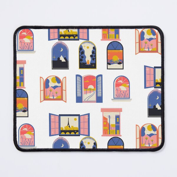 Item preview, World Travel Window Views – Illustrated Cityscapes designed and sold by DonneeCreations.