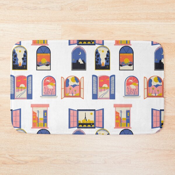 Item preview, World Travel Window Views – Illustrated Cityscapes designed and sold by DonneeCreations.