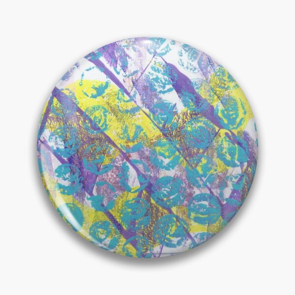 Artikelvorschau, Gepunktete Wellen Gelli-Druck, abstrakte Kunst entworfen und verkauft von ReinyBrain.