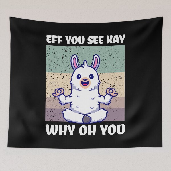 Item preview, Eff You See Kay Why Oh You Funny Vintage Cute alpaca Yoga Lover designed and sold by Usoubmaster.