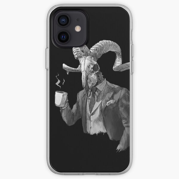 Humanoid Ram Skull in a Suit iPhone Soft Case