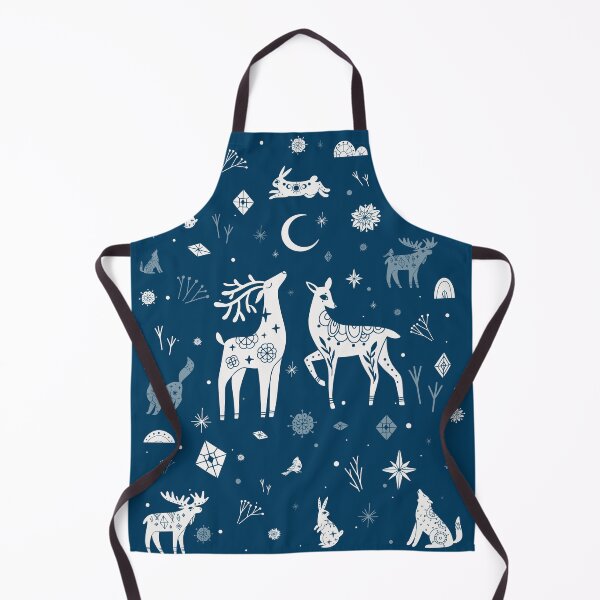 Item preview, Winter solstice Christmas T-Shirt, Mystical Nordic whimsical woodland creatures Doodle Christmas Top, Winter Wonderland Winter Witch Tee designed and sold by PinkOliveCreate.