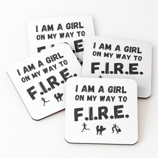 Item preview,  I am a girl on my way to FIRE - Financial Freedom - Financial Independence Retire Early designed and sold by Rat to Lion.