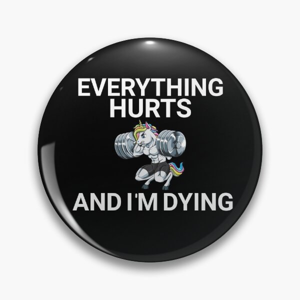 Item preview, Everything Hurts | funny design | text design  designed and sold by Mr Wolf.