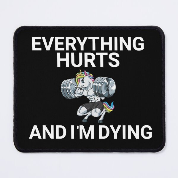Item preview, Everything Hurts | funny design | text design designed and sold by Mr Wolf.