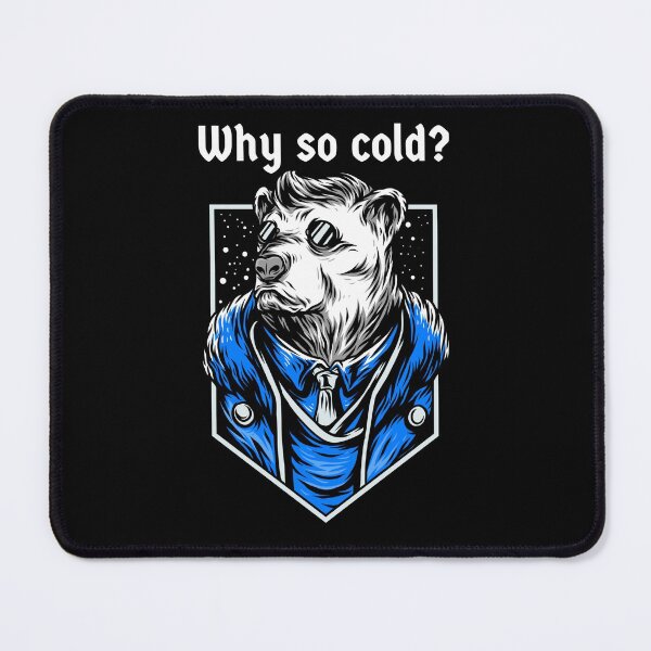 Item preview, Why so cold?- graphic design- polar bear with glasses-black designed and sold by josephsteez.