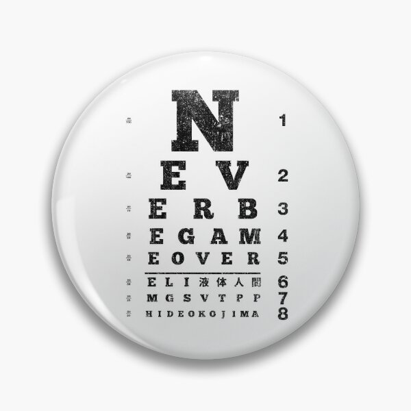 Item preview, Never Be Game Over Eyechart (Variant) designed and sold by huckblade.