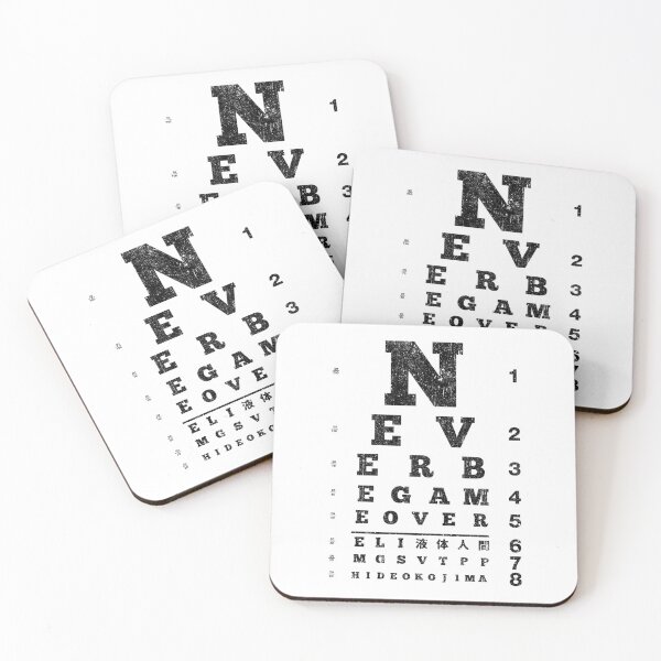Item preview, Never Be Game Over Eyechart (Variant) designed and sold by huckblade.