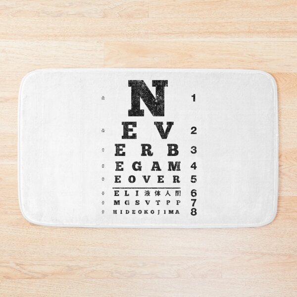 Item preview, Never Be Game Over Eyechart (Variant) designed and sold by huckblade.