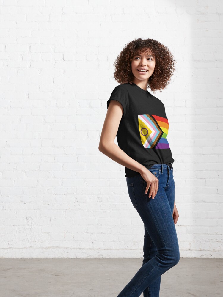 Thumbnail 6 of 7, Classic T-Shirt, Intersex Inclusive Pride Flag Design designed and sold by Bluey-Boronia.