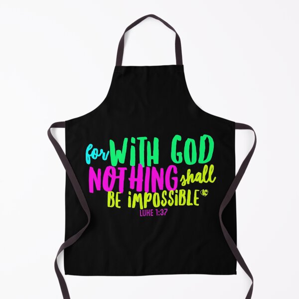 Item preview, For With God Nothing Shall be Impossible, Luke 1 37, Christian Inspirational Design designed and sold by LifeCrush.